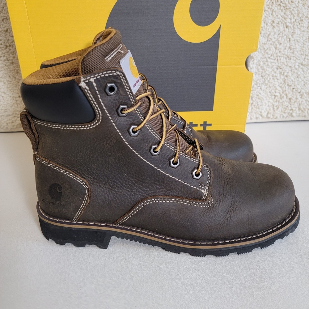 Carhartt Boots Frontier Women's 6" Leather Safety Toe, Water Resistant Size 10 - Picture 12 of 16